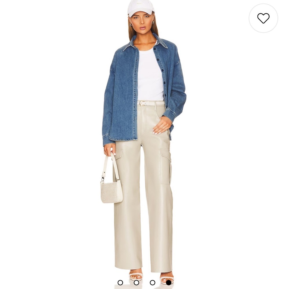Agolde Recycled Leather Minka Cargo in Toast
